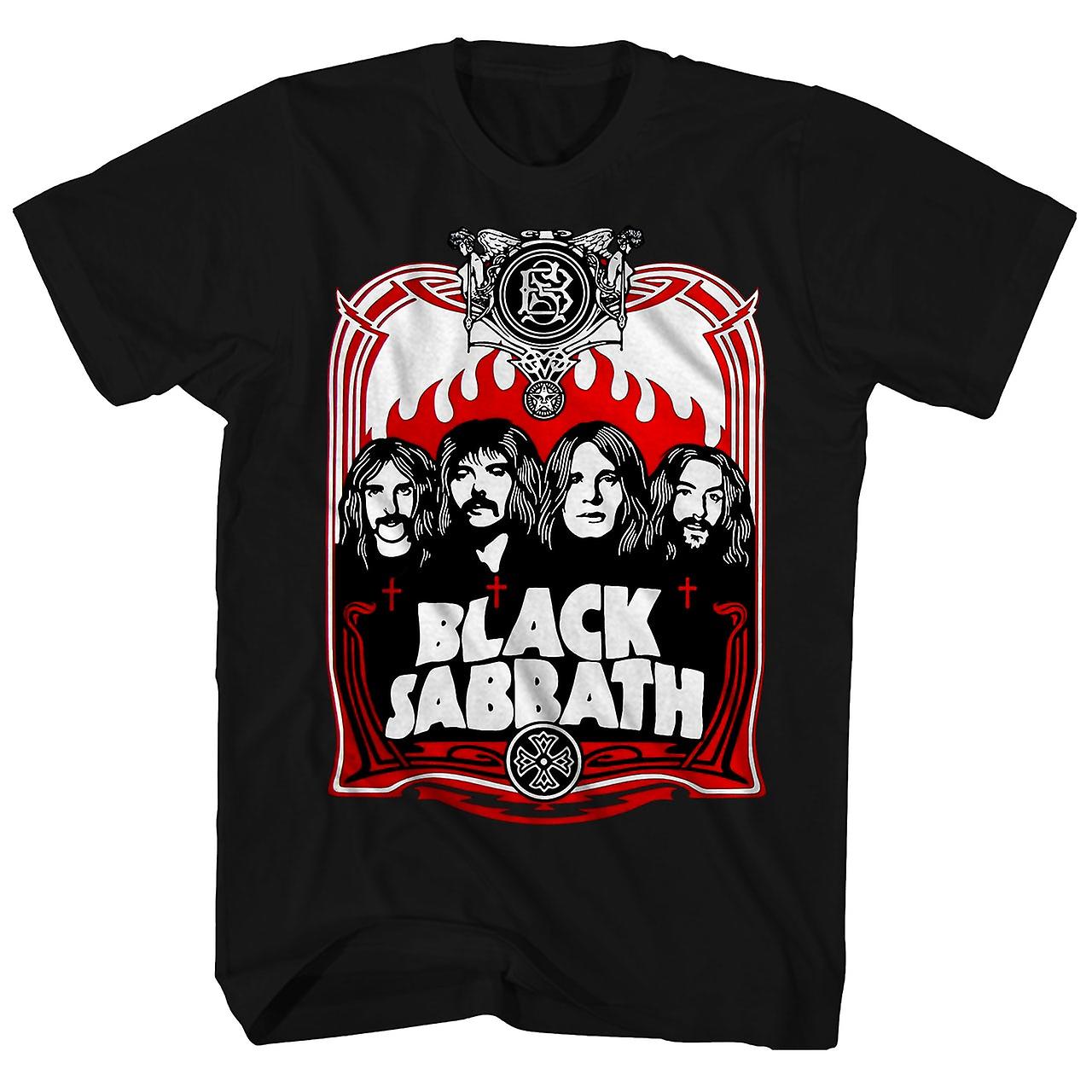 Foto 1 | Camiseta Rockinstone Black Sabbath Red Flames Para Hombre - Venta Internacional.