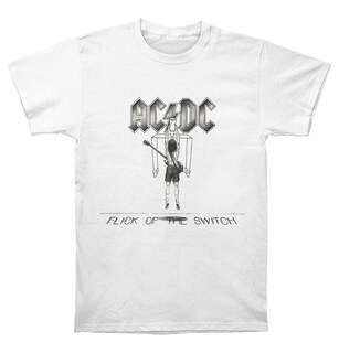 Foto 1 | Camiseta Rockinstone Acdc Switch Blanca 100% Algodón - Venta Internacional.