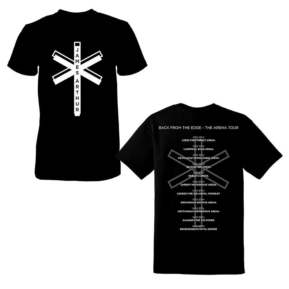 Foto 1 | Camiseta James Arthur Black Cross Dates Back Para Hombre - Venta Internacional.