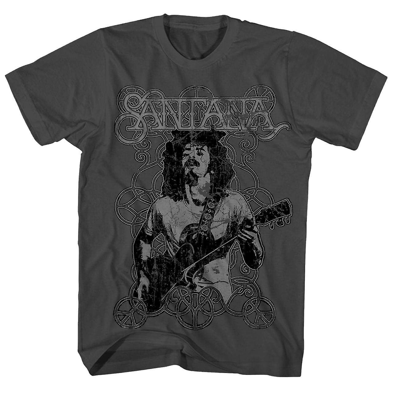 Foto 2 pulgar | Camiseta Rockinstone Santana Vintage Peace Signs 180 G/m² - Venta Internacional.