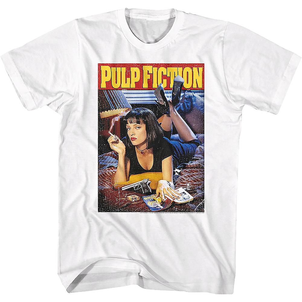 Foto 2 pulgar | Camiseta Rockinstone Pulp Fiction Con Póster Desgastado - Venta Internacional.