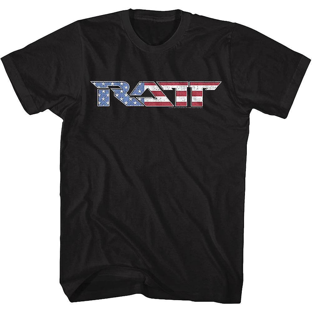 Foto 2 pulgar | Camiseta Rockinstone Con El Logotipo De La Rata Roja, Blanca Y Azul - Venta Internacional.