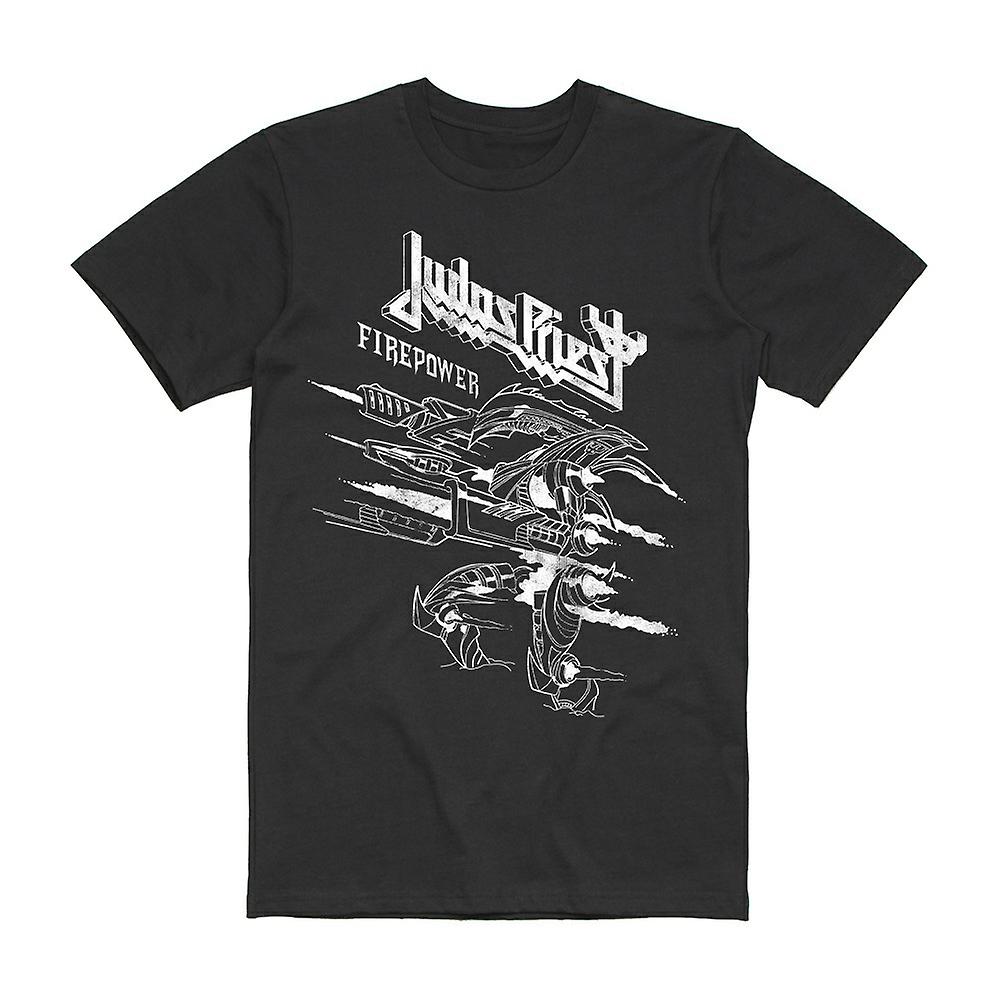 Foto 2 pulgar | Camiseta Rockinstone Judas Priest Firepower Line Drawing para Hombre - Venta Internacional