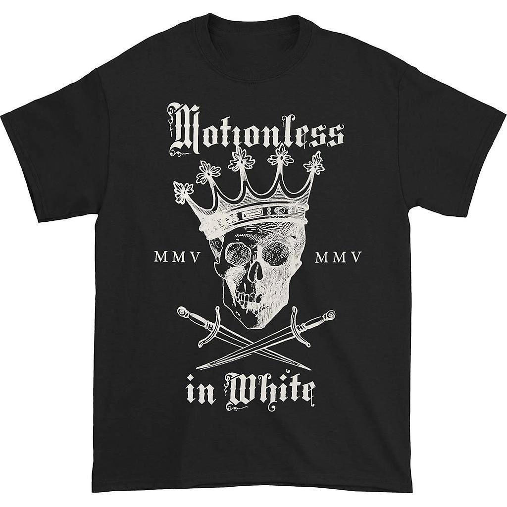 Foto 2 pulgar | Camiseta Rockinstone Motionless Con Corona Blanca 100% Algodón - Venta Internacional.