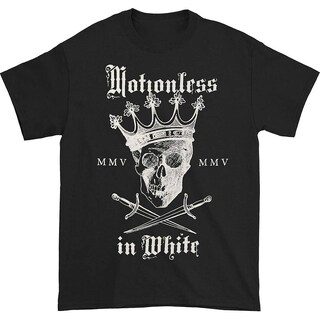 Foto 1 | Camiseta Rockinstone Motionless Con Corona Blanca 100% Algodón - Venta Internacional.