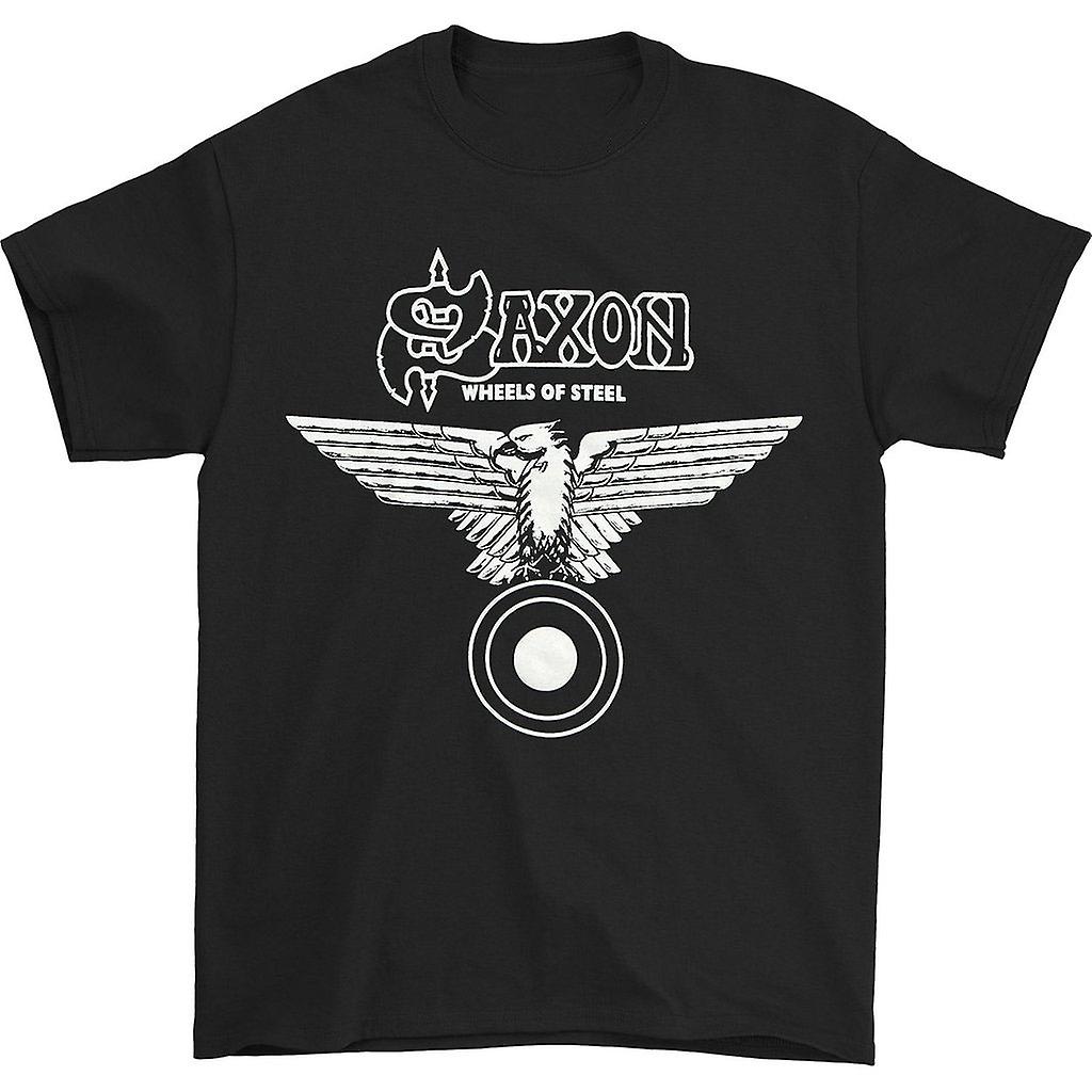 Foto 2 pulgar | Camiseta Rockinstone Saxon Wheels Of Steel 180 G/m², 100% Algodón - Venta Internacional.