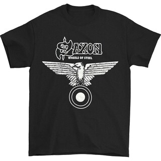 Foto 1 | Camiseta Rockinstone Saxon Wheels Of Steel 180 G/m², 100% Algodón - Venta Internacional.