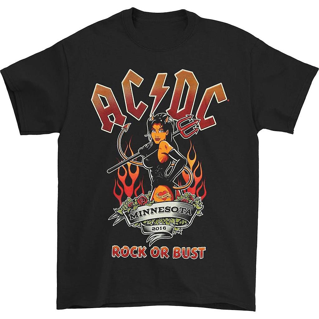 Foto 2 pulgar | Camiseta Rockinstone Ac/dc 2016 St. Paul Event Para Hombre - Venta Internacional.