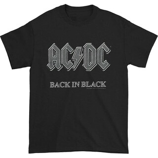 Foto 1 | Camiseta Rockinstone Ac/dc Back En Negro 100% Algodón - Venta Internacional.