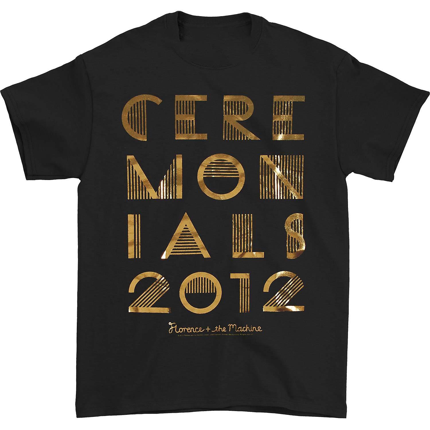 Foto 2 pulgar | Camiseta Florence + The Machine Gold Foil Tour 2012 Para Hombre - Venta Internacional.