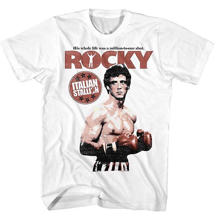 Foto 2 pulgar | Camiseta Rockinstone Rocky Million To One De 180 G/m², 100% Algodón - Venta Internacional.