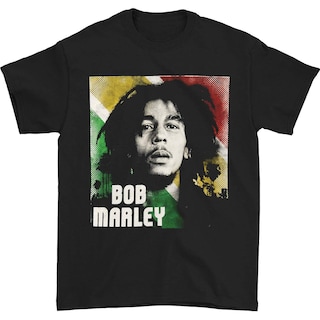 Foto 1 | Camiseta Rockinstone Bob Marley Rasta Portrait 180 G/m² - Venta Internacional.
