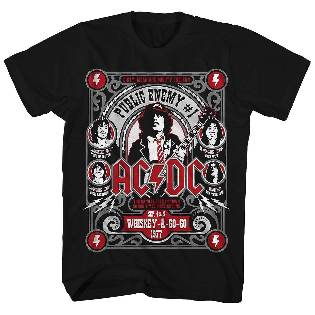 Foto 2 pulgar | Camiseta Rockinstone Ac/dc Public Enemy #1 100% Algodón - Venta Internacional.