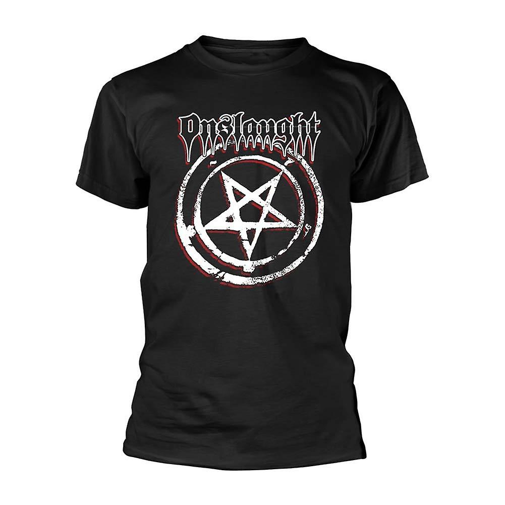 Foto 2 pulgar | Camiseta Rockinstone Onslaught Pentagram 180 G/m² 100% Algodón - Venta Internacional.