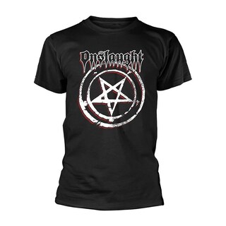 Foto 1 | Camiseta Rockinstone Onslaught Pentagram 180 G/m² 100% Algodón - Venta Internacional.