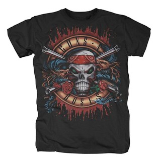 Foto 1 | Camiseta Rockinstone Guns N Roses Verde Light Skull - Venta Internacional.
