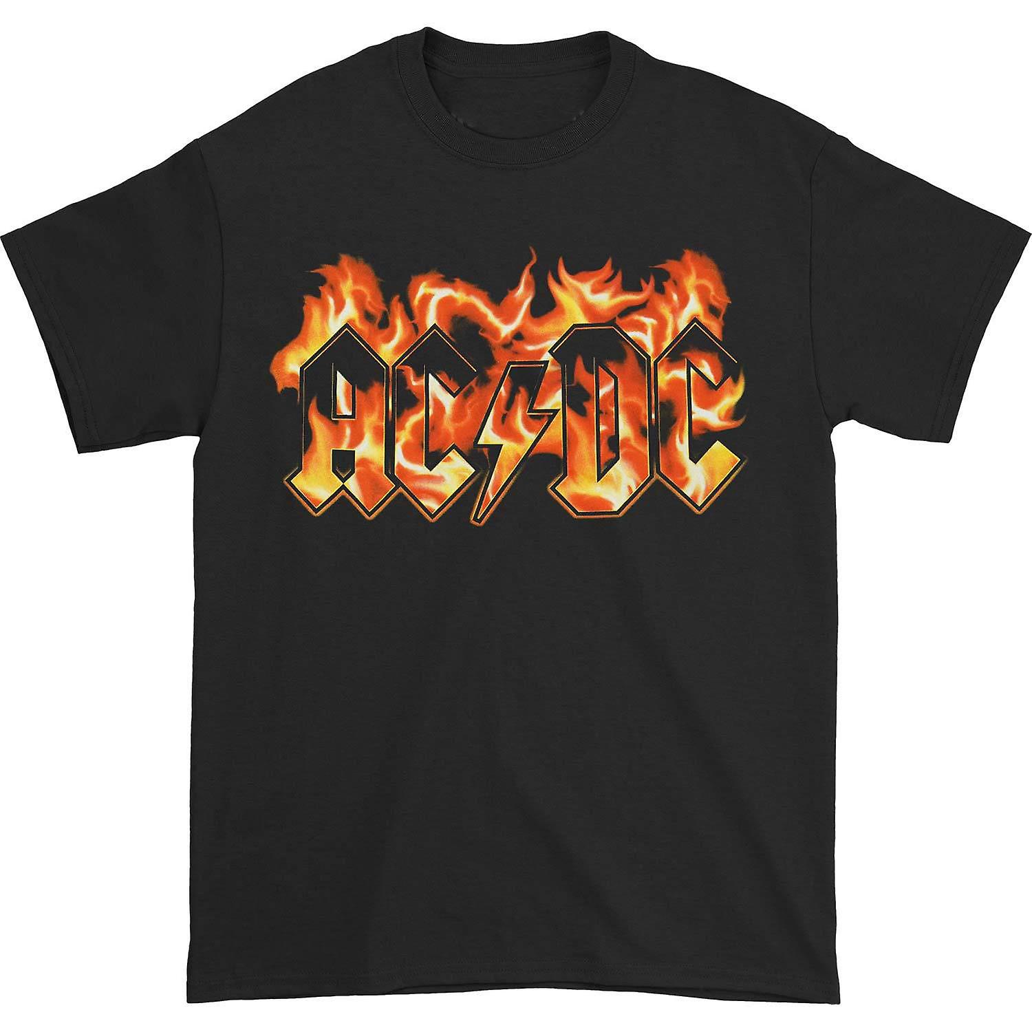 Foto 2 pulgar | Camiseta Ac/dc Ac/dc Flames 100% Algodón Para Hombre - Venta Internacional.