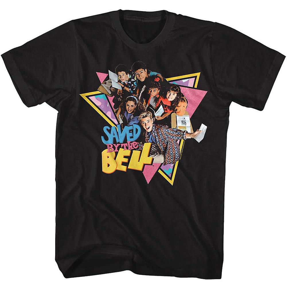 Foto 2 pulgar | Camiseta Rockinstone Saved By The Bell Group Con Triángulos, 180 G/m² - Venta Internacional.