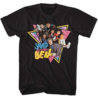 Foto 1 | Camiseta Rockinstone Saved By The Bell Group Con Triángulos, 180 G/m² - Venta Internacional.