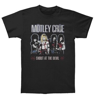 Foto 1 | Camiseta Rockinstone Motley Crue Shout At The Devil Black - Venta Internacional.