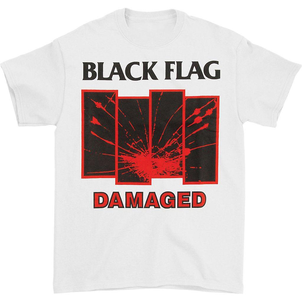 Foto 1 | Camiseta Rockinstone Black Flag Damaged White De Algodón De 180 G/m² - Venta Internacional.