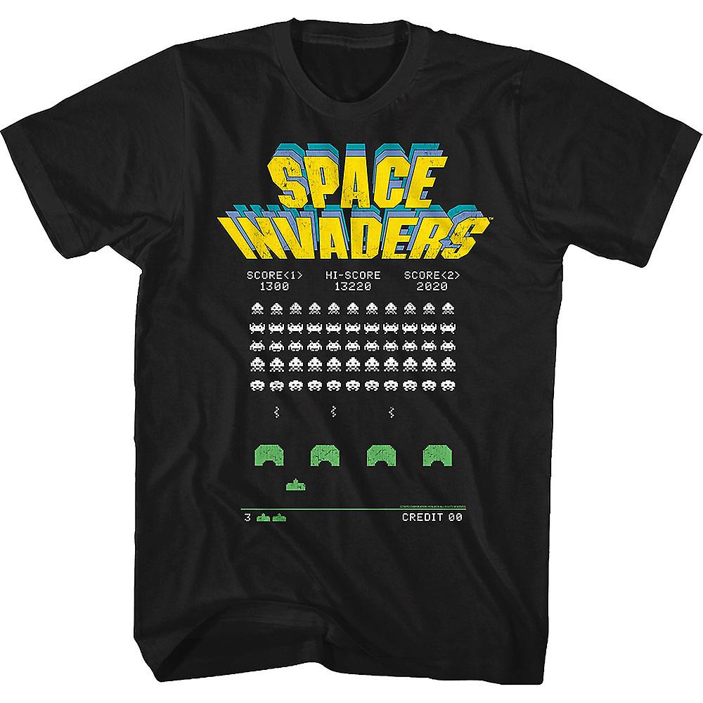 Foto 2 pulgar | Camiseta Rockinstone Gameplay Space Invaders 100% Algodón - Venta Internacional.