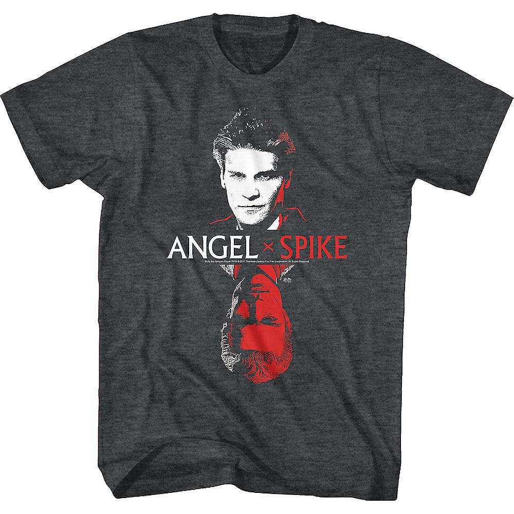 Foto 2 pulgar | Camiseta Rockinstone Angel Y Spike Buffy La Cazavampiros - Venta Internacional.
