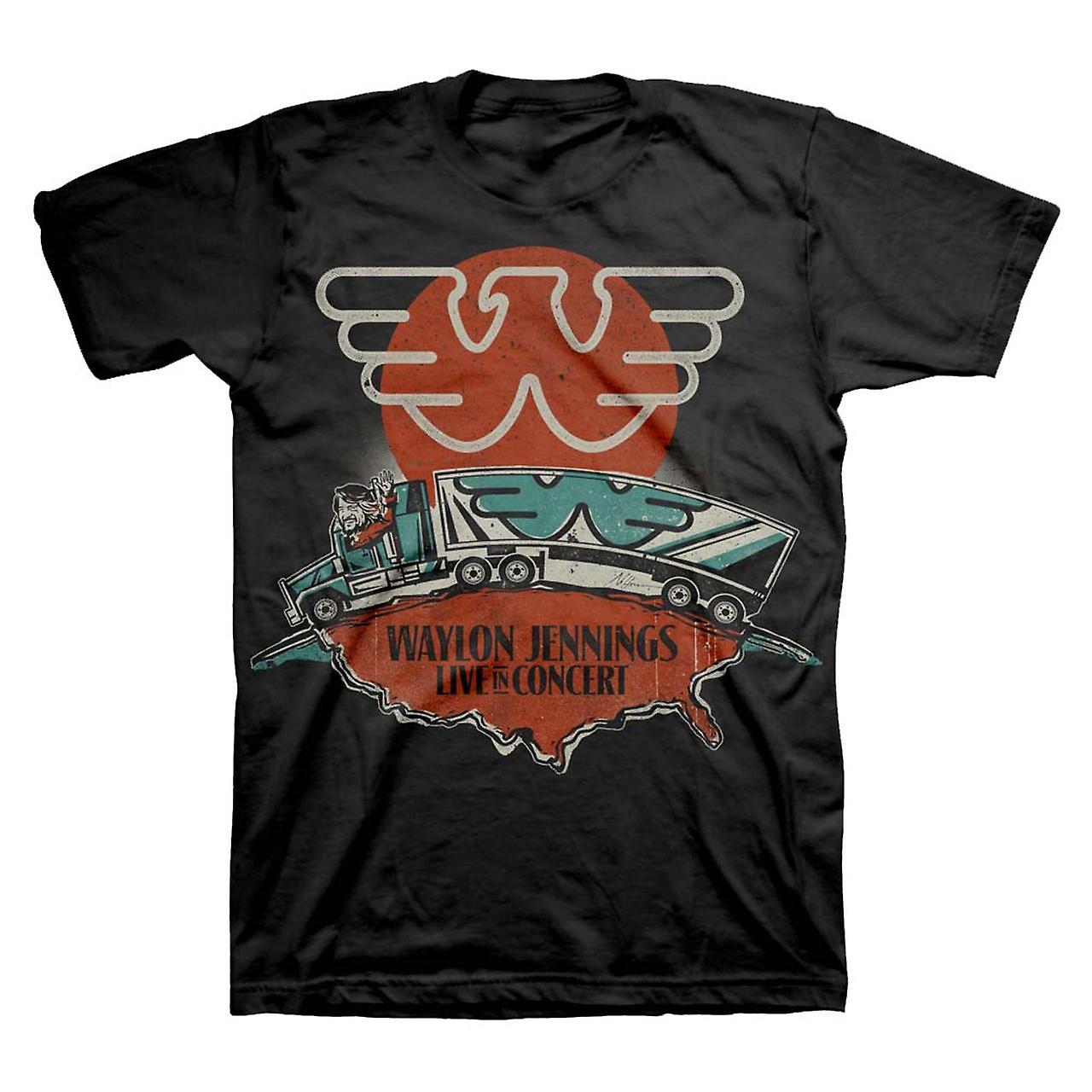 Foto 2 pulgar | Camiseta Rockinstone Waylon Jennings Live Para Hombre - Venta Internacional.