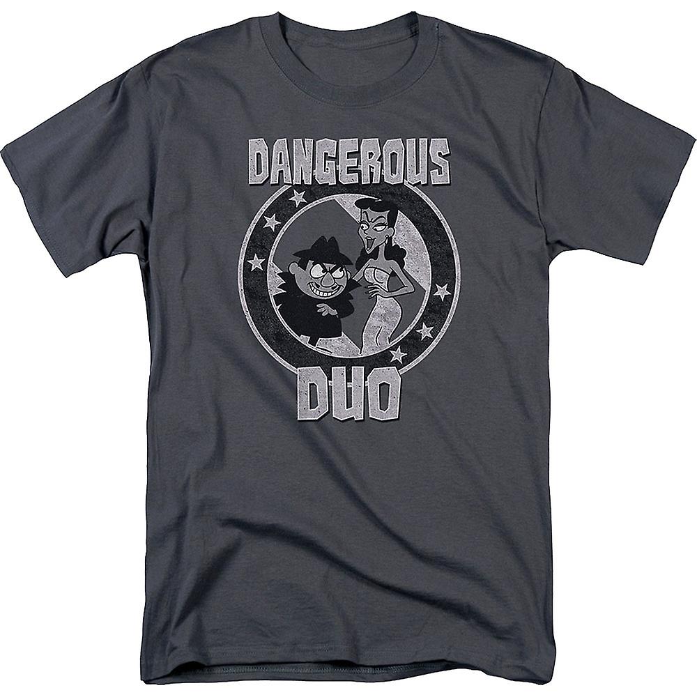 Foto 2 pulgar | Camiseta Rockinstone Dangerous Duo Rocky Y Bullwinkle - Venta Internacional.
