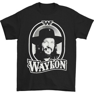 Foto 1 | Camiseta Rockinstone Waylon Jennings Tour 79 Negra - Venta Internacional.