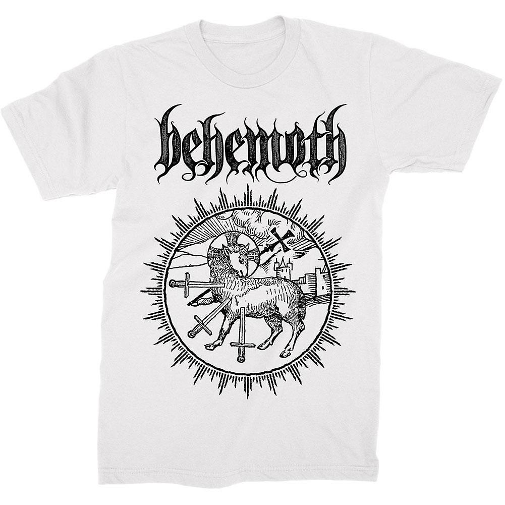 Foto 2 pulgar | Camiseta Rockinstone Behemoth Lamb Sigil, Color Blanco, 180 G/m², Algodón - Venta Internacional.