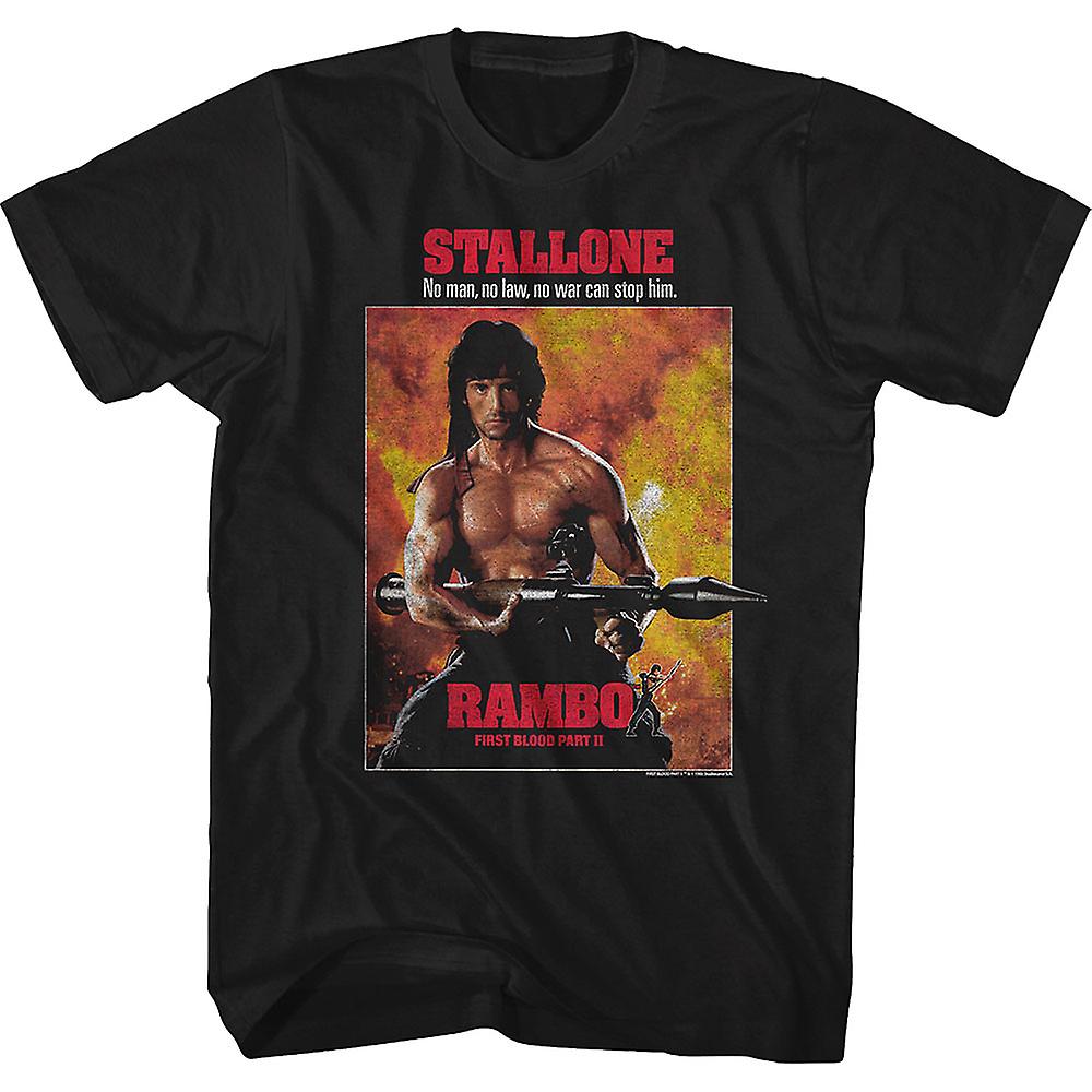 Foto 2 pulgar | Camiseta Rockinstone First Blood Part Ii Poster Rambo - Venta Internacional.