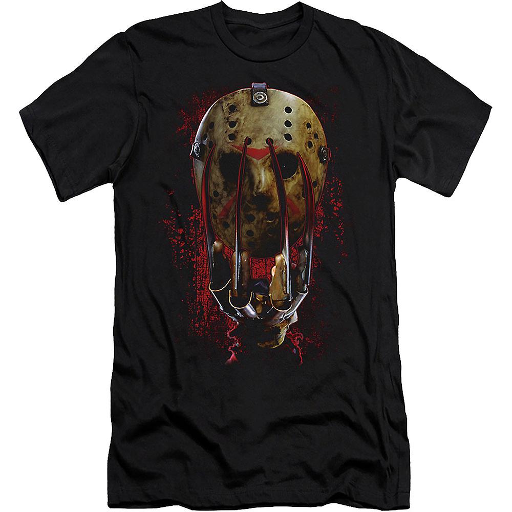 Camiseta Rockinstone Con Guante Y Máscara Freddy Contra Jason - Venta Internacional.