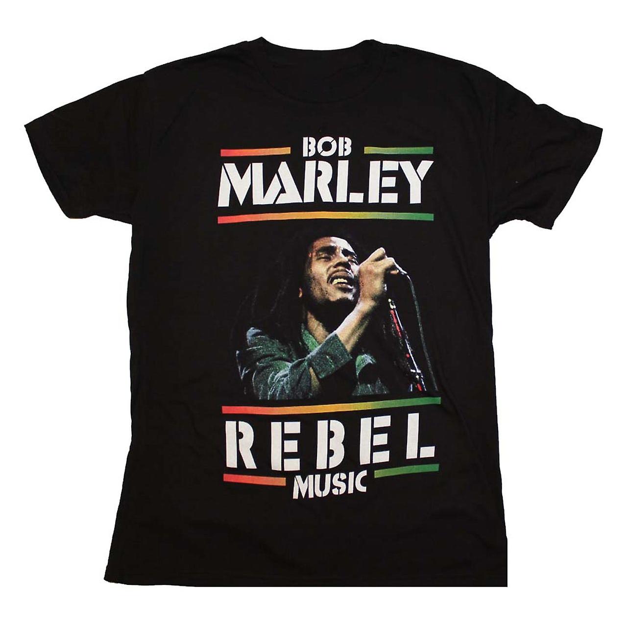 Foto 2 pulgar | Camiseta Rockinstone Bob Marley Rebel Music 180 G/m² 100% Algodón - Venta Internacional.