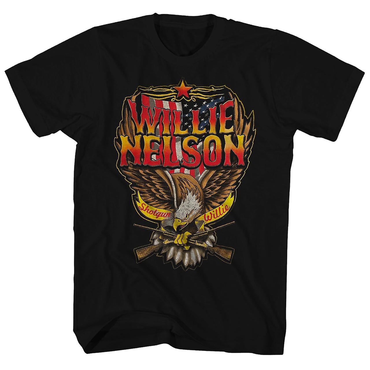 Camiseta Rockinstone Shotgun Willie Nelson 180 G/m² 100% Algodón - Venta Internacional.