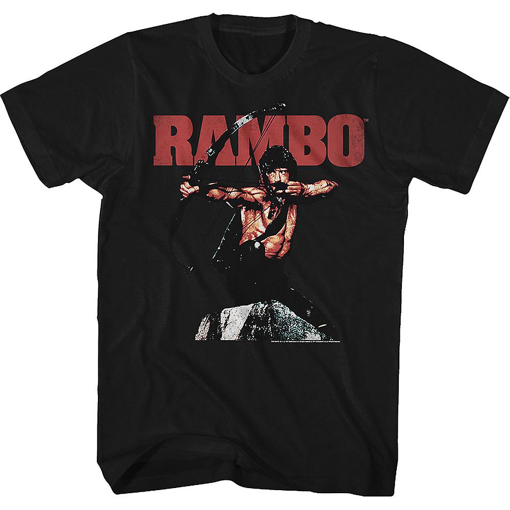 Foto 2 pulgar | Camiseta Rockinstone Black Bow And Arrow Rambo 180 G/m² - Venta Internacional.