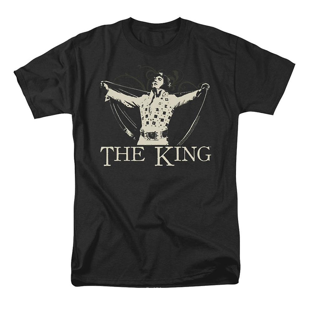 Camiseta Rockinstone Elvis Presley Ornate King De Algodón 180 G/m² - Venta Internacional.