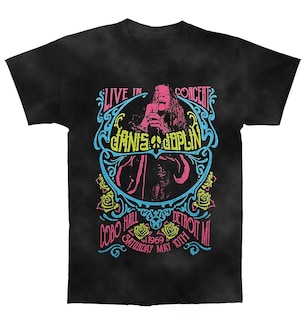Foto 1 | Camiseta Rockinstone Janis Joplin Charlotte 69 Blacklight - Venta Internacional.