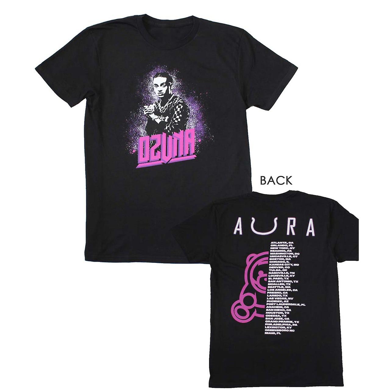 Camiseta Rockinstone Ozuna Aura Tour Negra Para Hombre - Venta Internacional.