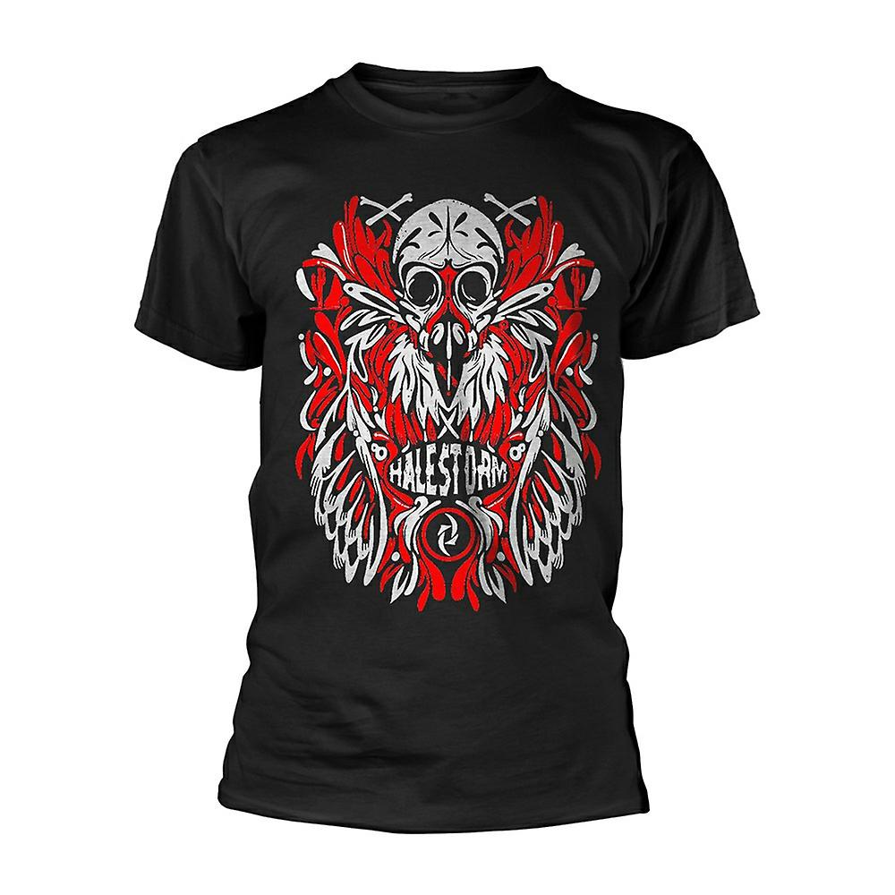 Camiseta Rockinstone Halestorm Feather Skull Para Hombre - Venta Internacional.