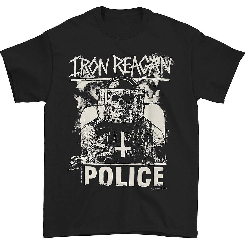 Camiseta Rockinstone Iron Reagan Riot Cop 180 G/m², 100% Algodón - Venta Internacional.