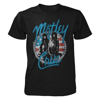 Foto 1 | Camiseta Rockinstone Motley Crue Vintage Con Tachuelas Y Bandera - Venta Internacional.