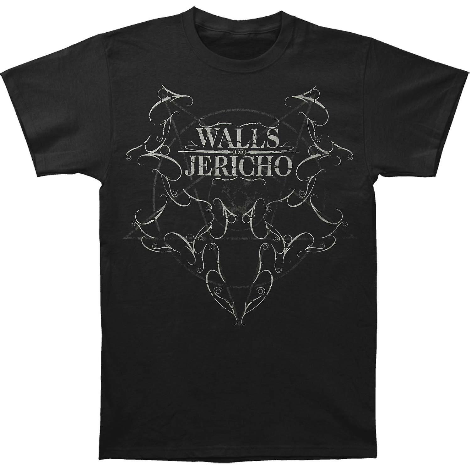 Camiseta Rockinstone Walls Of Jericho Trustkill Pentagram Pri - Venta Internacional.