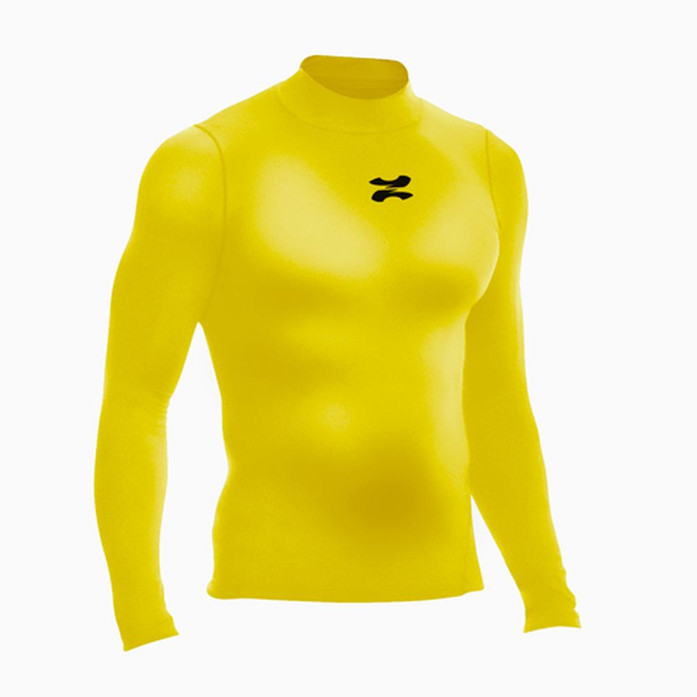 Foto 2 pulgar | Playera Deportiva Manga Larga Unisex Licra De Compresion Comoda Y Fresca Color Amarillo