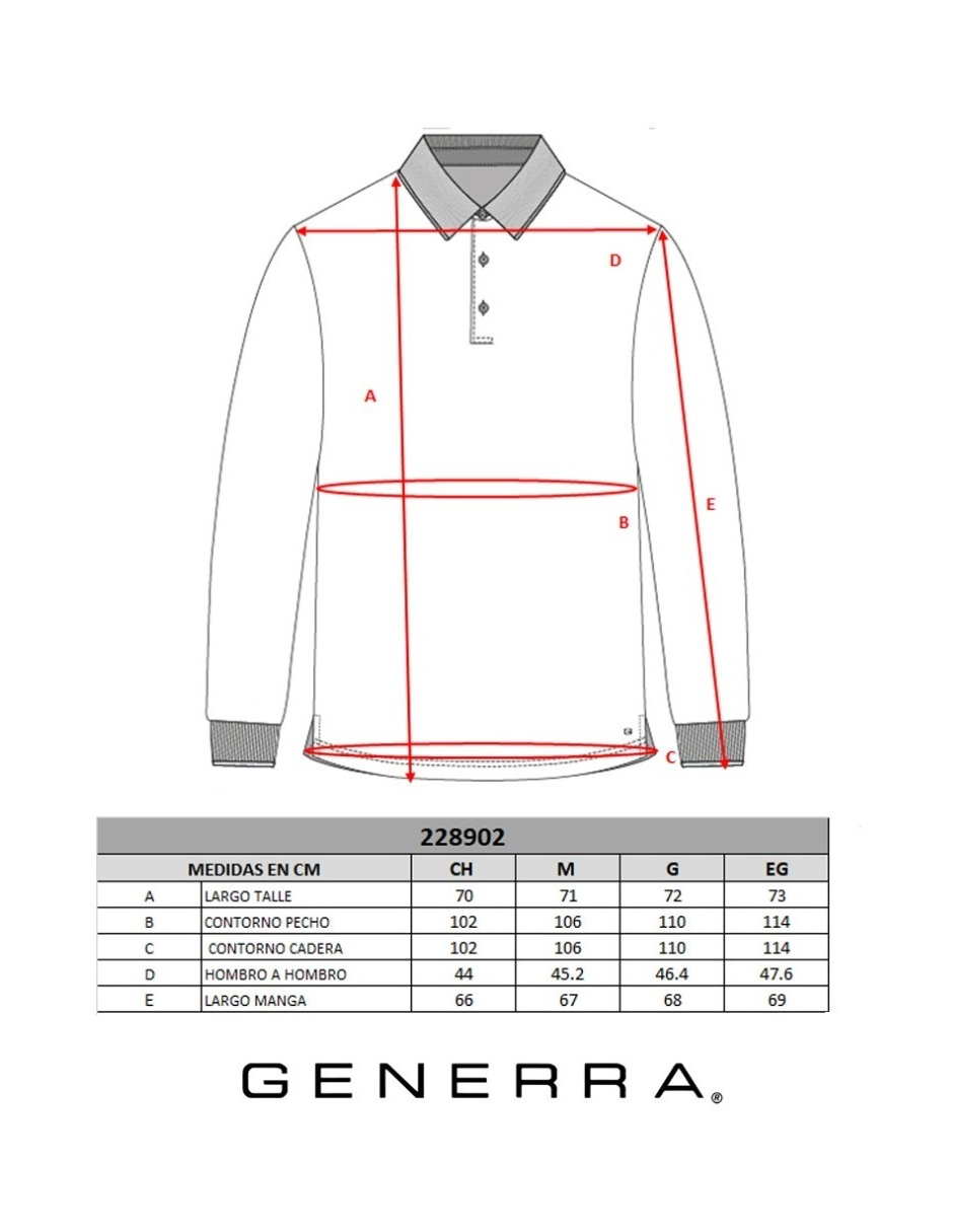 Foto 4 | Playera Manga Larga Generra Para Hombre