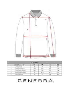 Foto 4 | Playera Manga Larga Generra Para Hombre