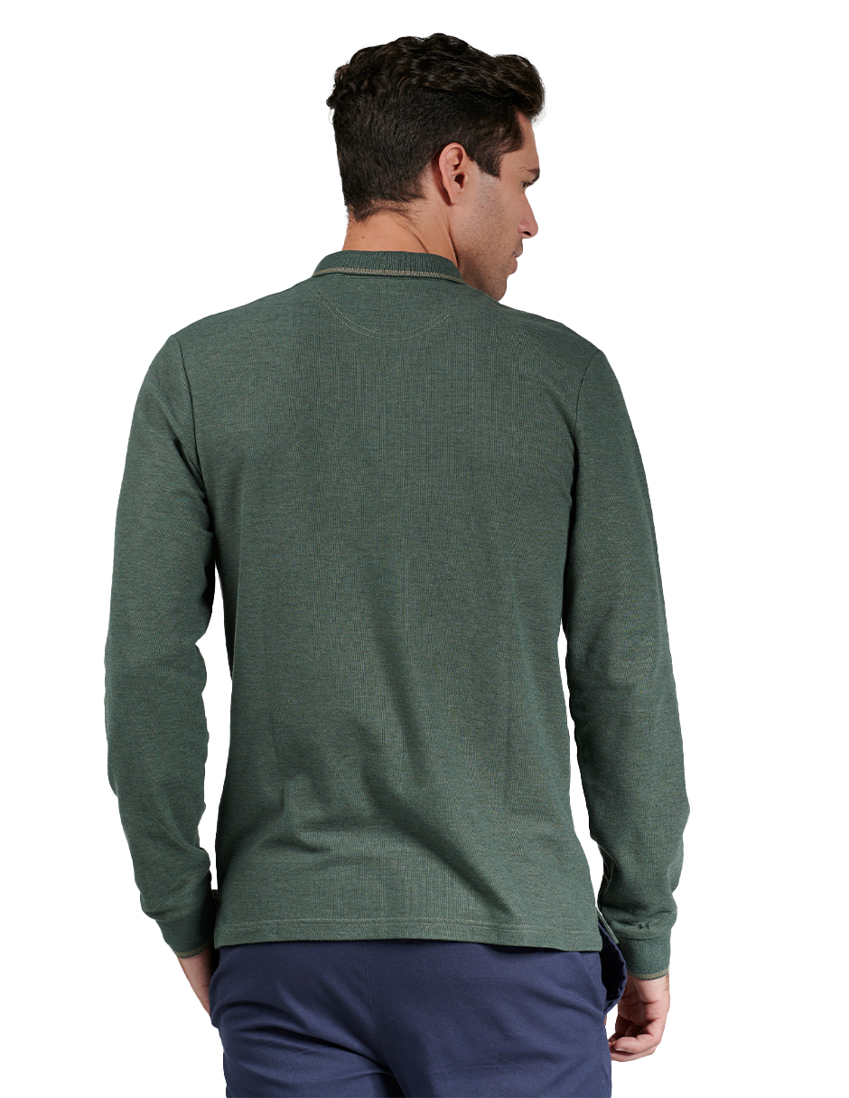 Foto 3 pulgar | Playera Manga Larga Generra 228902 color Verde para Hombre