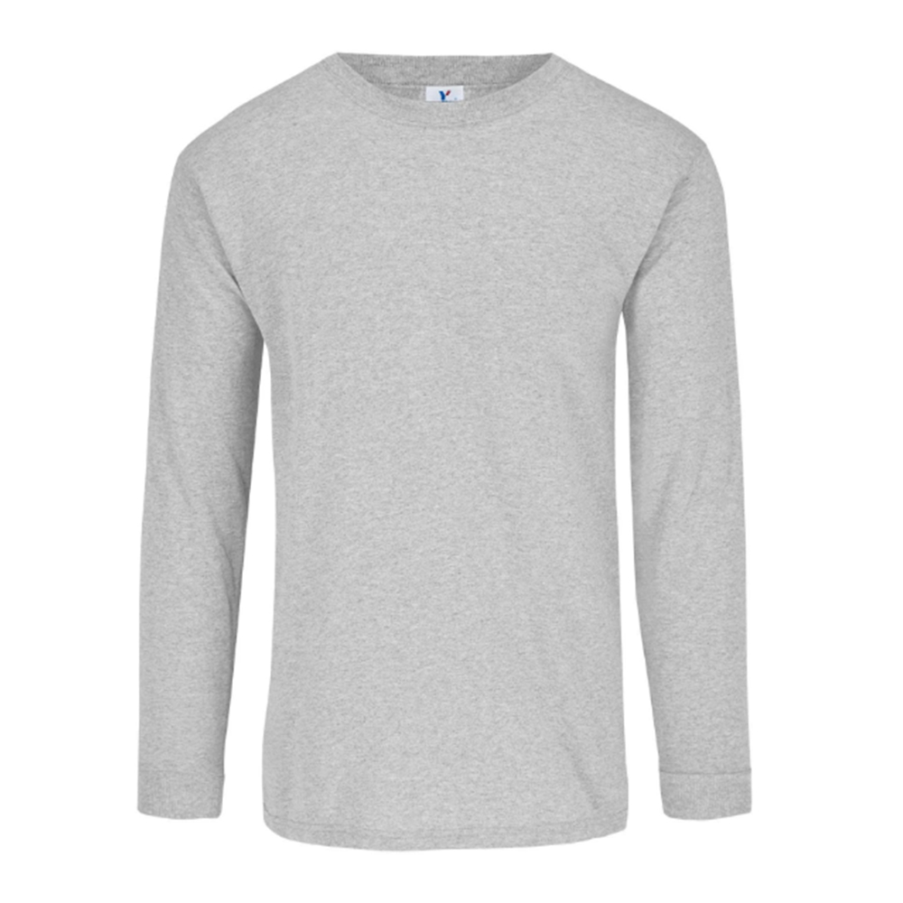 Foto 2 pulgar | Playera Manga Larga color Gris Jaspe 90% Algodón-10% Poliéster para Caballero