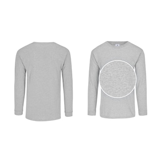 Foto 2 | Playera Manga Larga color Gris Jaspe 90% Algodón-10% Poliéster para Caballero