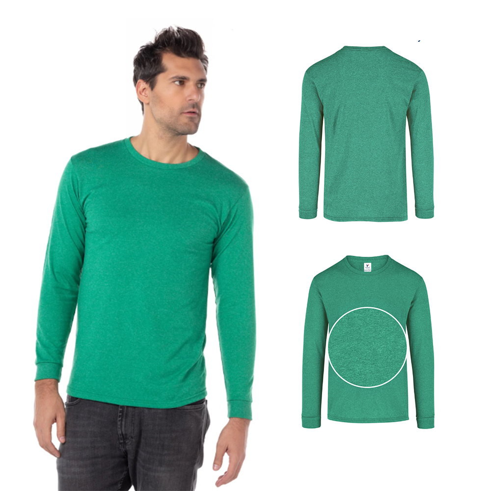 Foto 3 pulgar | Playera Manga Larga Yazbek Verde 50% Algodón 50% Poliéster para Caballero